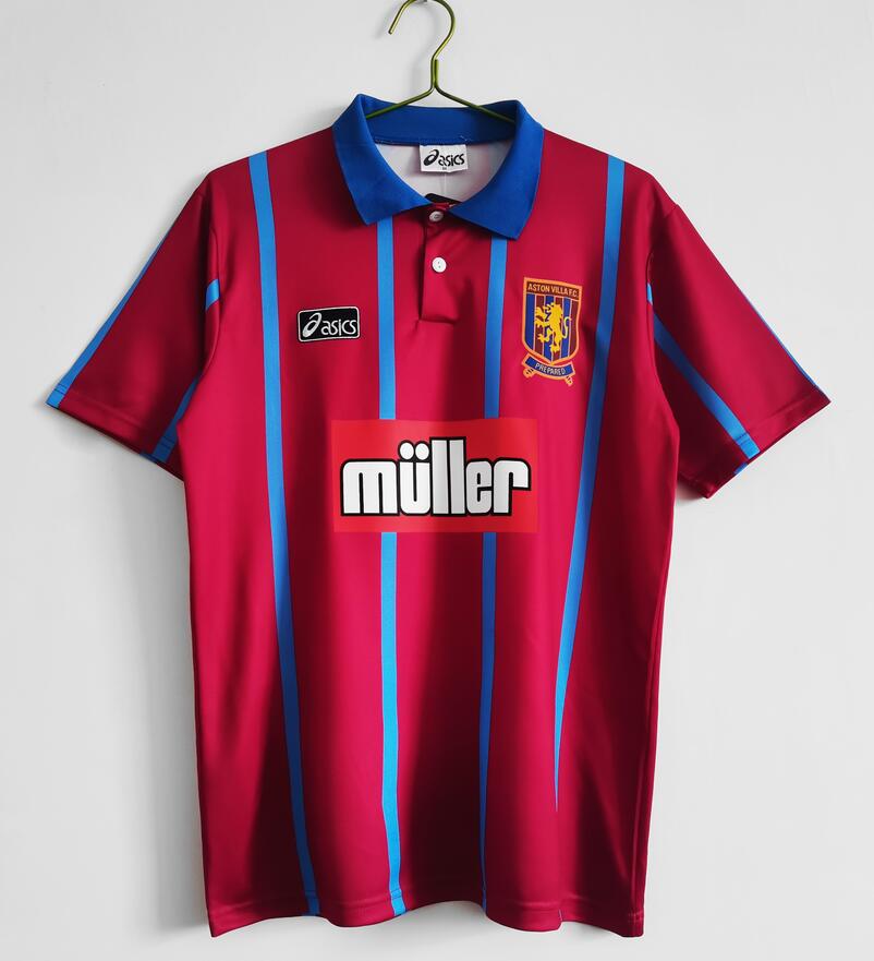 1993-95 Aston Villa Retro Home Kit Soccer Jersey